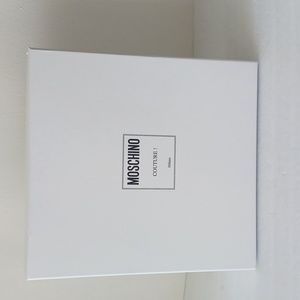 Moschino Couture Milano Shoe Storage Box White 11"x 12" x 5"
